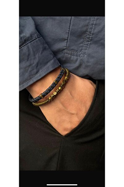 voqplus Men's Leather Bracelet Set Bl0019