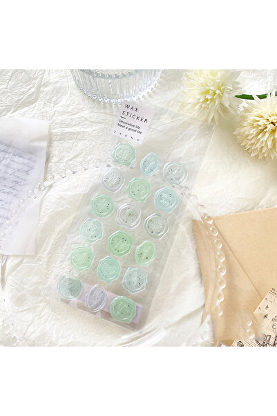choice2 C 18pcs, Vintage Wax Seal Stamp Stickers, DIY Scrapbooking Journal Pl...