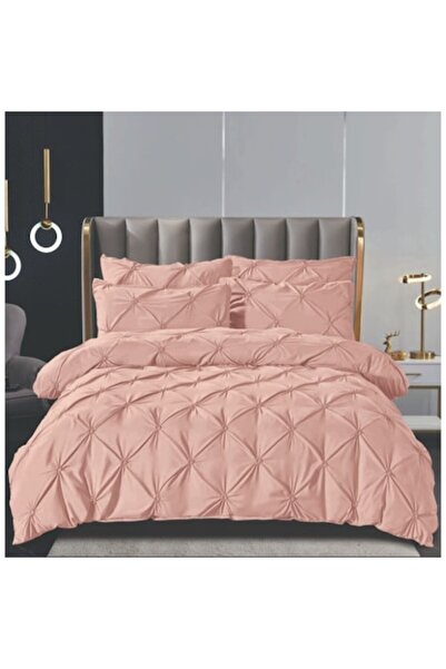 OEM Bed Linen Set, 6 Pieces, Double, Salmon, Finet Fabric, 230 x 250 cm
