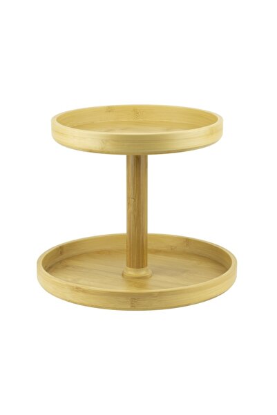 Culinaro Platou bambus rotativ cu 2 nivele 25/30xh26cm