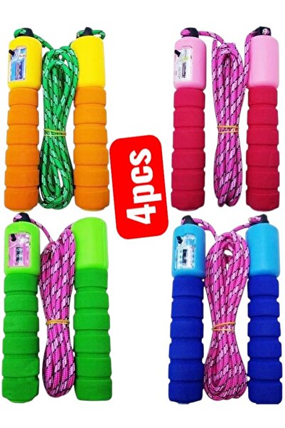 Generic Toy Shine Adjustable and Auto-Counting Jump Rope with Comfortable Handles, 4-Pack, SSTP