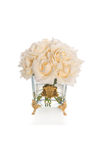 BUON ODORE PİRİNÇ AYAK CAM GOLD GÜL KREM EV PARFUMU 13 GÜL