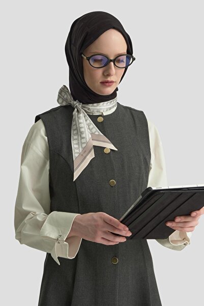 Armine Fitted Yelekli Takım 25KD1307 Antrasit