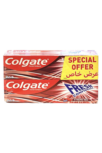 Colgate معجون أسنان كونفيدنس إكستريم ريد، 2 × 75 مل