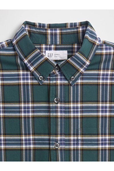 GAP Erkek Yeşil Standard Fit Oxford Gömlek