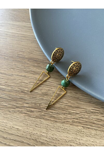 dela otantik أقراط طويلة متدلية بتصميم هندسي بوهيمي مع حجر الفيروز - مجوهرات ...