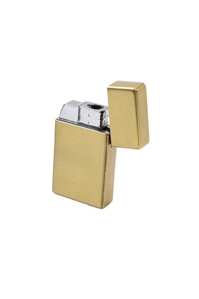 dalimag Bricheta cu Gaz, Forma Zippo, Auriu, Antivant, Reincarcabila, Metalica, 7 cm