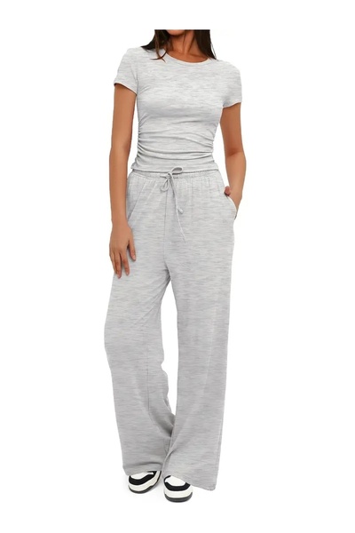 CANDERO Γυναικεία γκρι φαρδιά αθλητικά ρούχα μεγάλου μεγέθους, υψηλής ποιότητ...