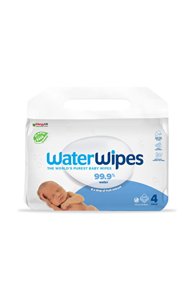Gliss Water Wipes Baby Wipes, 4x60PCS