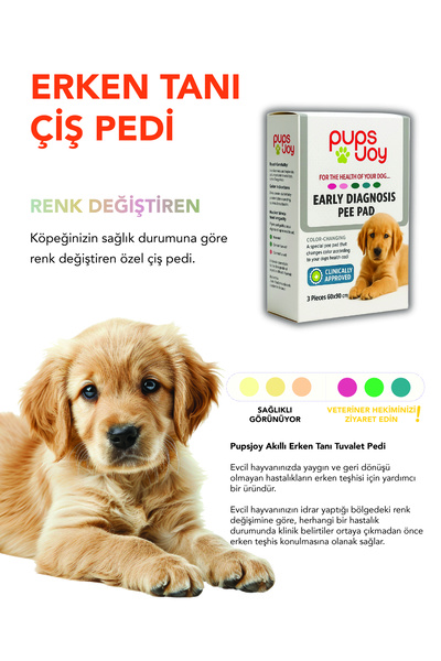 Köpek Çiş Pedi – Renk Değiştiren Sağlık Takip - 3’lü Paket