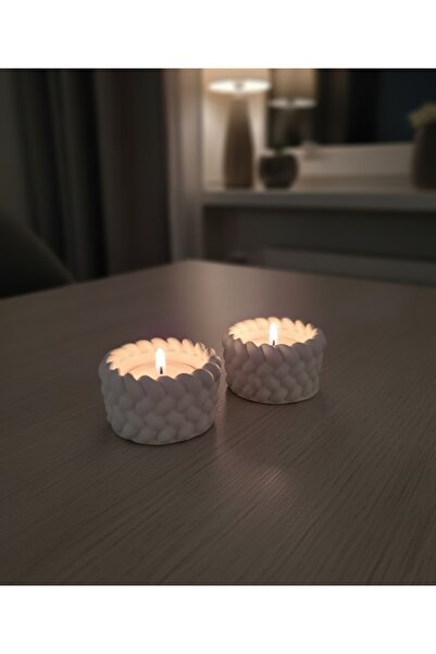 Bernami Decorative Candle Set - Set of 2 Ceramic Candle Holders