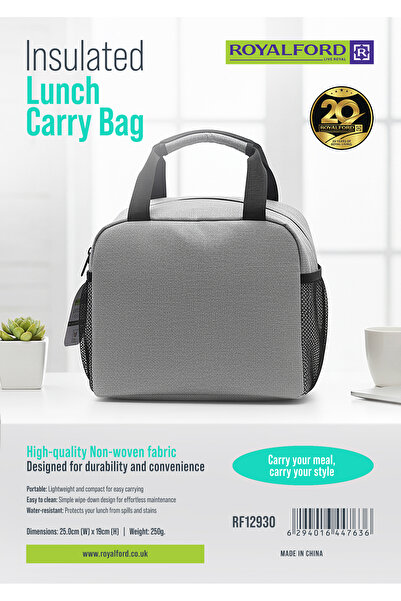 ROYALFORD Lunch Box Insulated Lunch Bag RF12930 Large Tote Bag Cooler for Office Assorted Colors