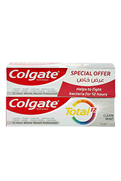 Vaseline معجون أسنان كولجيت توتال كلين متوسط، 2 × 75 مل
