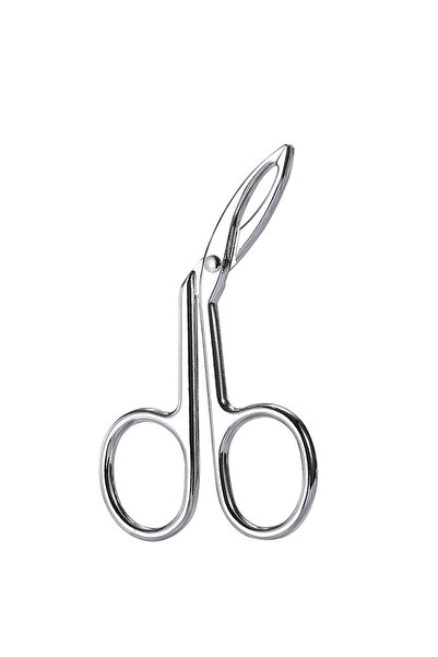 choice2 Silvery A Type Scissor Shaped Eyebrow Tweezers Flat Headed Tweezers O...
