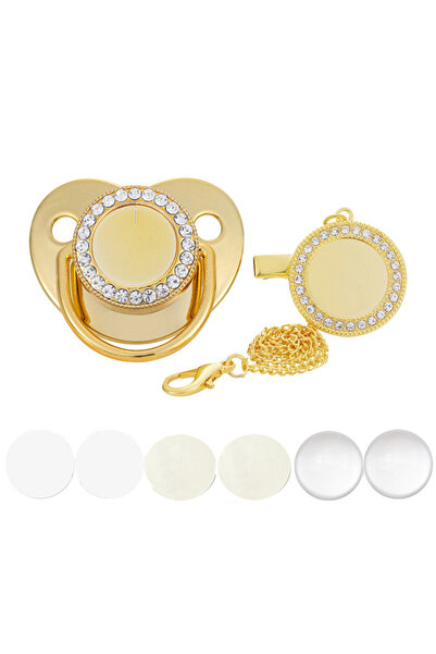 Choice غطاء ذهبي فقط، مشبك مصاصة فارغ، هدية حفل استقبال الطفل، ملحقات مصاصة ح...