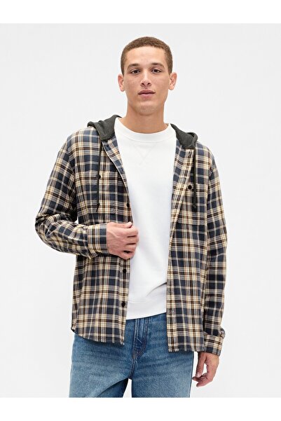 GAP Erkek Koyu Mavi Standart Fit Oxford Gömlek