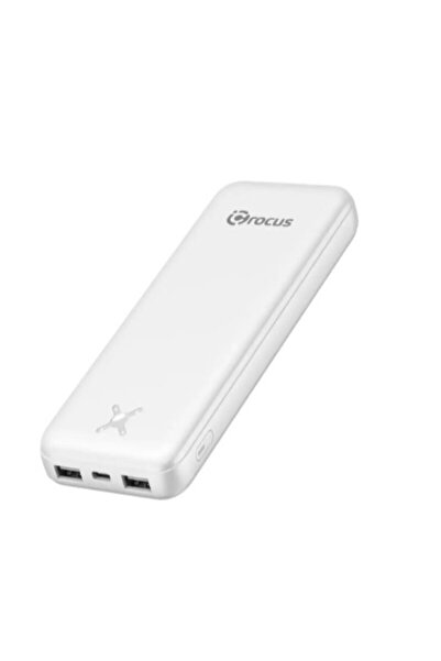 Crocus Portable Two 10.000 Mah 2 USB LED Göstergeli Powerbank Beyaz