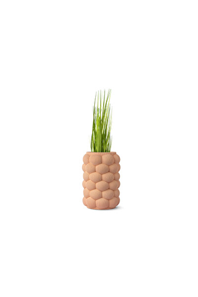 sultan garden center Cylindrical Cement Pot Earthy beige color