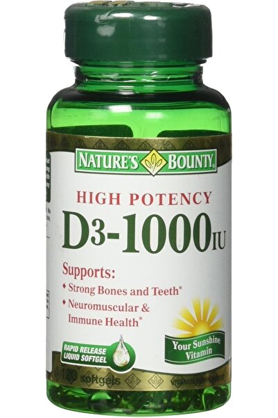 Nature's Bounty Vitamin D3 1000 IU Immune Health, 120 Softgels