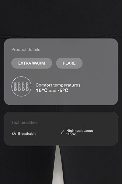 Oysho Dikişsiz, süper yüksek belli, extra Warm flare pantolon
