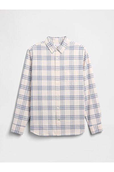 GAP Erkek Krem Standard Fit Oxford Gömlek