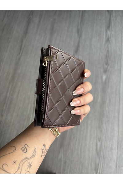 yako Coco Women's Wallet – Zippered Coin Compartment, Multi-Pocket, Leather Look Card Holder (12.5 × 10.5)