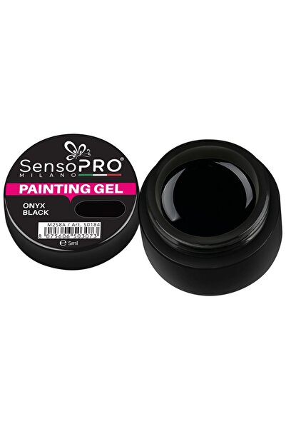 SensoPRO Milano Vopsea UV pentru unghii cu gel Onyx Negru 5ml,