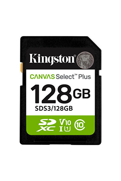 Kingston Canvas Select Plus 128Gb 150Mb/S Sd Memory Card - Sds3/128Gb
