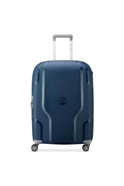 Delsey Clavel 4 Wheel Hard Trolley, 82 cm, Blue Jean
