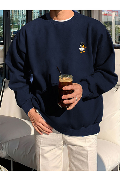 Lider Leather Φούτερ με στάμπα και λαιμόκοψη σε σχήμα Ο – Unisex – Ύφασμα από...