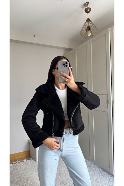 Sindimoda Πελούς Επικάλυψη Σουέτ Κοντό Παλτό