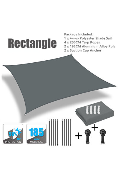 Choice مظلة سيارة رمادية عميقة للتخييم على جانب سقف السيارة ومظلة خيمة مقاومة...