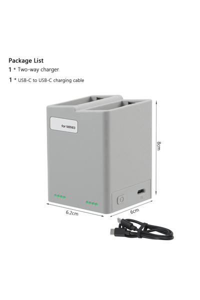 Choice YX-D-MINI3-006 Two-way Digital Display Charging Hub Battery Intelligent Charger for DJI Mini 4 Pro/M