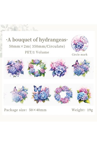 Choice S20941-7 8 أنماط 200 سم/لفة شريط زهرة البحر مقطوع فيلم PET دليل النبات...