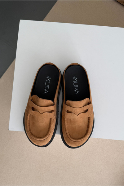 Mupa Shoes Kadın Terlik CAMEL SÜET