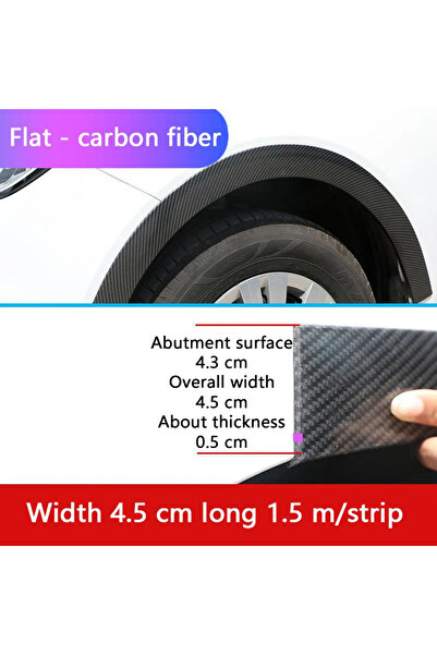 Choice 4.5cm carbon fiber 1.5M Universal PVC Car Seal Strip Fender Flares Arc...