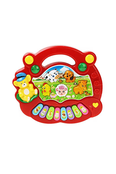 Choice5 لعبة لوحة مفاتيح البيانو الكرتونية للأطفال باللون الأحمر مع أصوات الح...