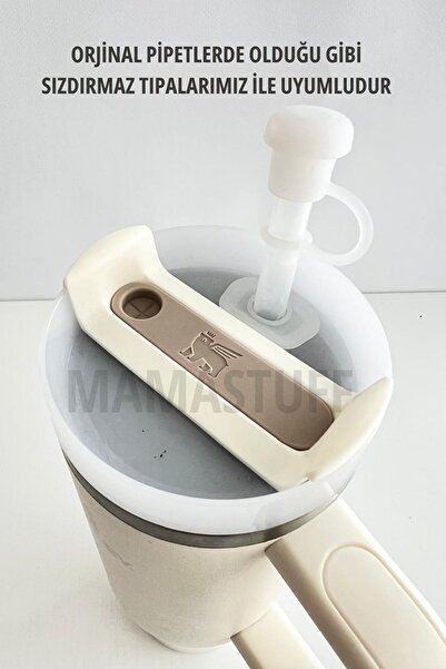 Mamastuff Stnley Quencher Termos Uyumlu 6 Adet Yedek Pipet ve Temizleme Fırçası