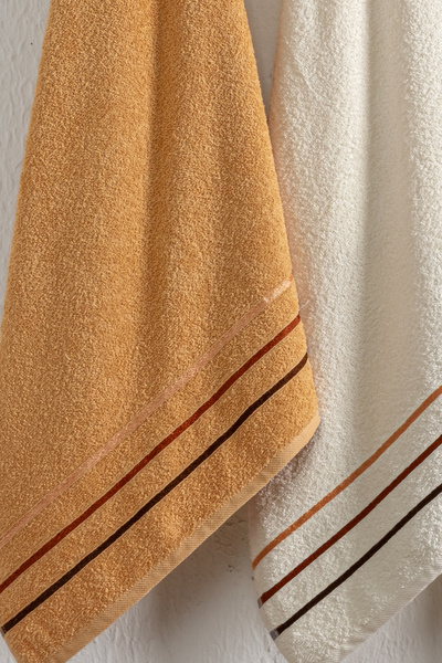 DNZGÜLCAN Σετ πετσετών Mira 3 τεμαχίων 100% βαμβάκι | Πετσέτες σώματος και μπάνιου | 70x140 εκ.