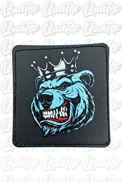 QUATEX Bear Design Velcro Leather Patch