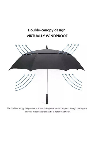 Genel Markalar Çift Kat Protokol 8 Telli Şemsiye Premium Kaliteli Premium dok...