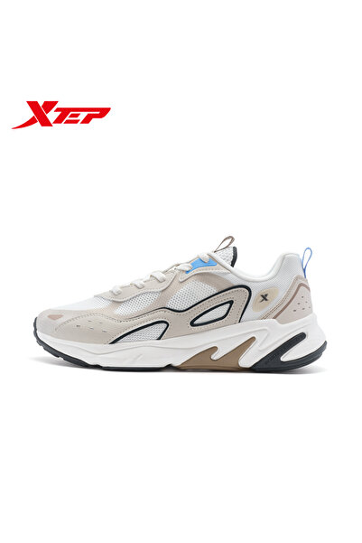 Xtep Barbati Leather Grey/Canvas White Casual Shoes 6912670733611
