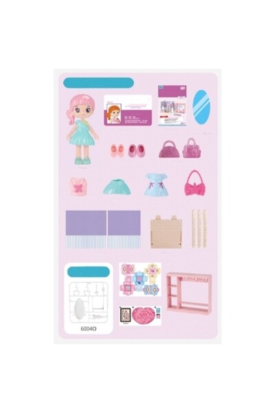 dalip Wardrobe Set with Outfits – Dollhouse Clothes and Accessories