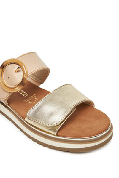 Marco Tozzi Γυναικείες σαγιονάρες χρυσές MARCO TOZZI-2-27500-44 943 ΧΡΥΣΟ ΧΤΕΝΙ