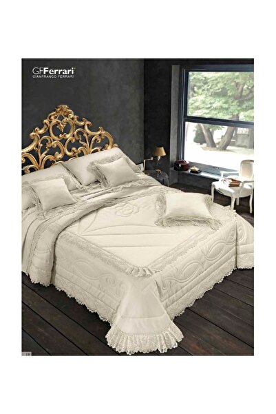 GF FERRARI لحاف كينج فاخر من GFFerrari – أوف وايت طقم 7 قطع