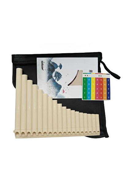 Choice Beige 18 Pipes Miwayer Pan Flute 18 Pipes Eco-friendly Resin C Tone Easy Learn Pan Flute Pan Pipe Mu