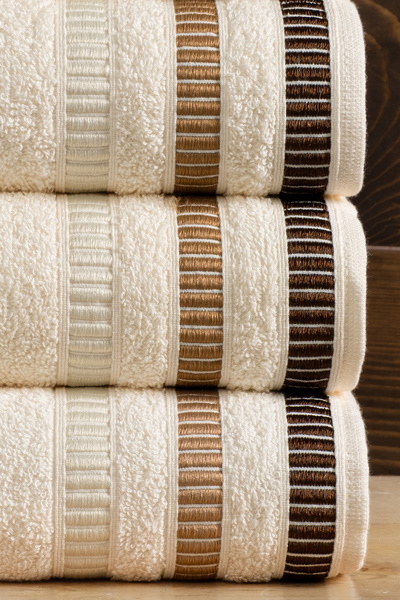 DNZGÜLCAN Set de prosoape Sera 4 piese 50x90 Prosoape pentru mâini și față 100% bumbac