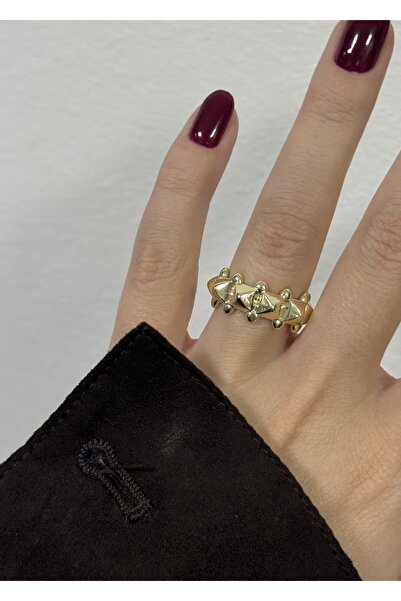 KİLİGİSTANBUL Geometric Ring Gold, Adjustable