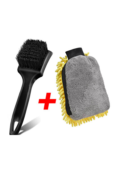 Choice طقم فرشاة تنظيف إطارات السيارات وحافة السجاد ومحور العجلة وعجلات السيا...