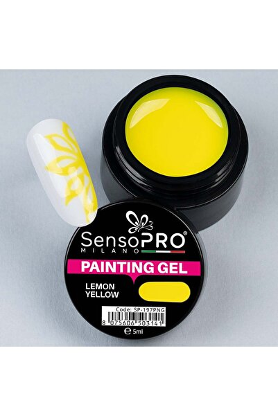 SensoPRO Milano Vopsea UV pentru unghii cu gel, galben lămâie, 5 ml,